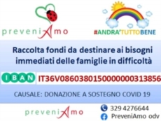 Emergenza Covid-19, l’associazione PreveniAmo promuove una raccolta fondi