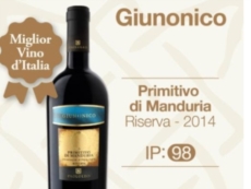 Cantine Paolo Leo: “Giunonico Primitivo di Manduria” miglior vino rosso d’Italia 
